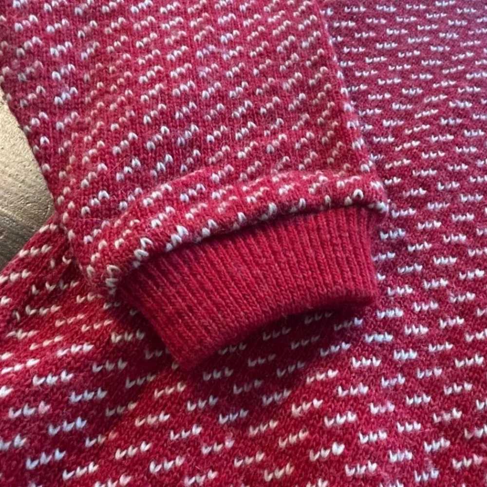 Vintage 90s LL Bean Wool Birdseye Sweater XL Made In Norway Chunky Nordic Cabin